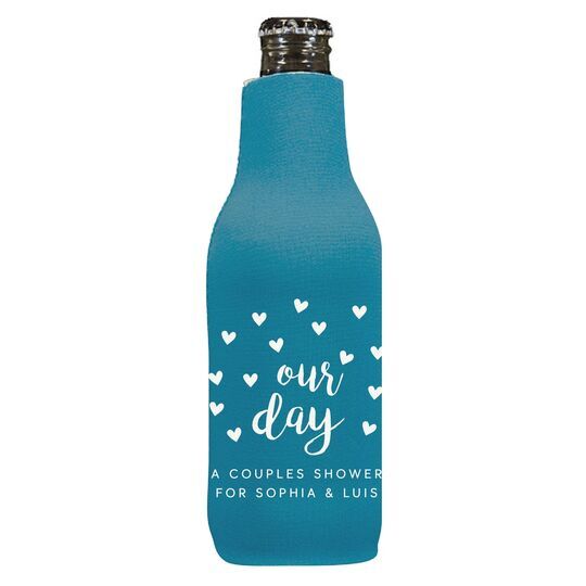 Confetti Hearts Our Day Bottle Huggers